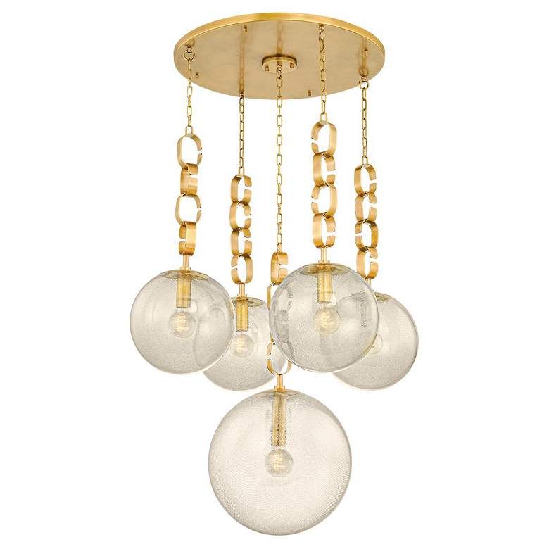 Image 1 Corbett-Standard Nessa 38 in. Vintage Brass Chandelier