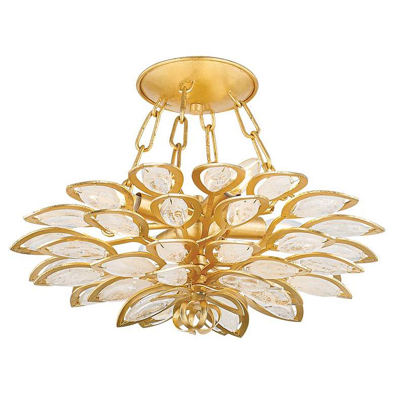 Image 1 Corbett-Standard Vittoria 18 in. Gold Leaf Semi Flush