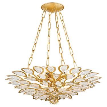 Corbett-Standard Vittoria 24" Gold Leaf Chandelier