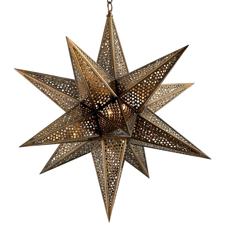 Image 2 Corbett Star Of The East 30"W Old World Bronze Pendant Light