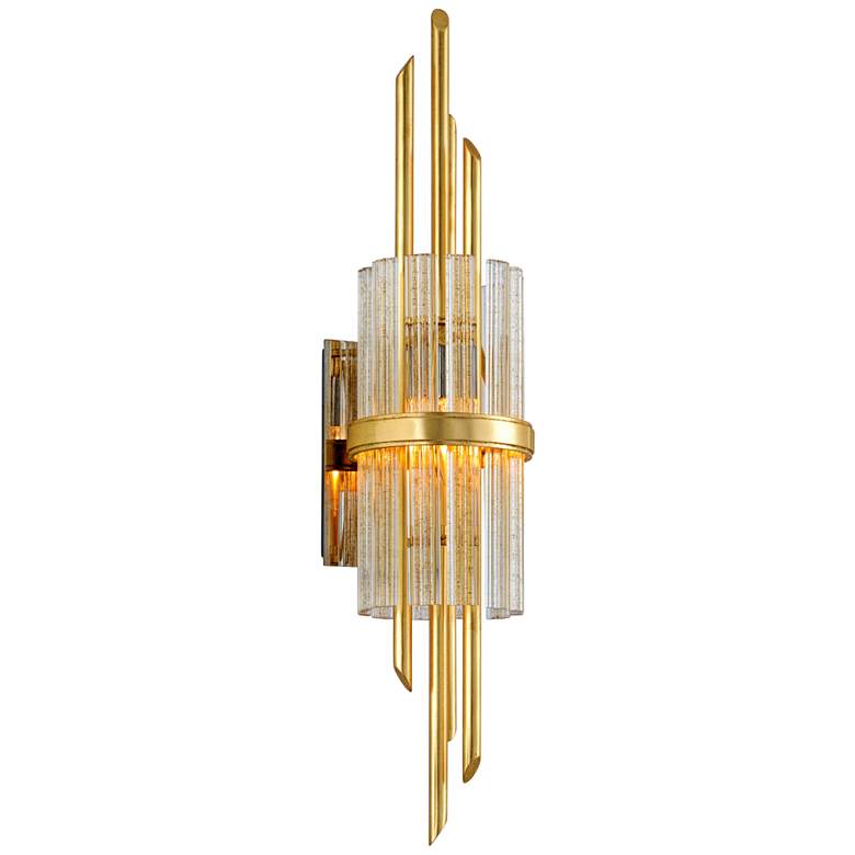 Image 1 Corbett Symphony 28 3/4 inch High Gold Leaf Wall Sconce