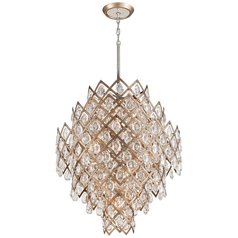 Image 1 Corbett Tiara 32.25" Wide Iron and Stainless Steel 11 Light Pendant