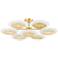 Corbett Topaz 37 3/4" Brass and White Glass Modern Disc Ceiling Light