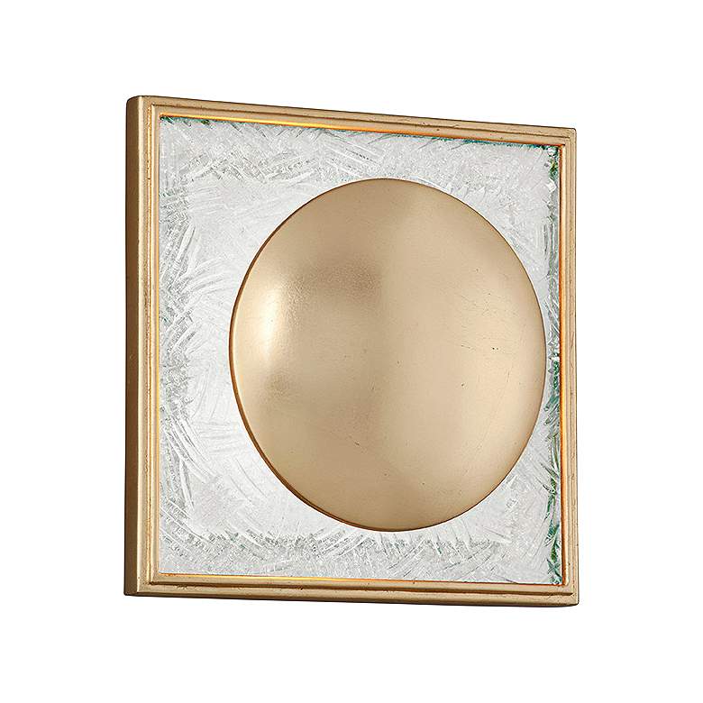 Image 1 Corbett Trance 9 1/2 inch High Gold Leaf LED Wall Sconce