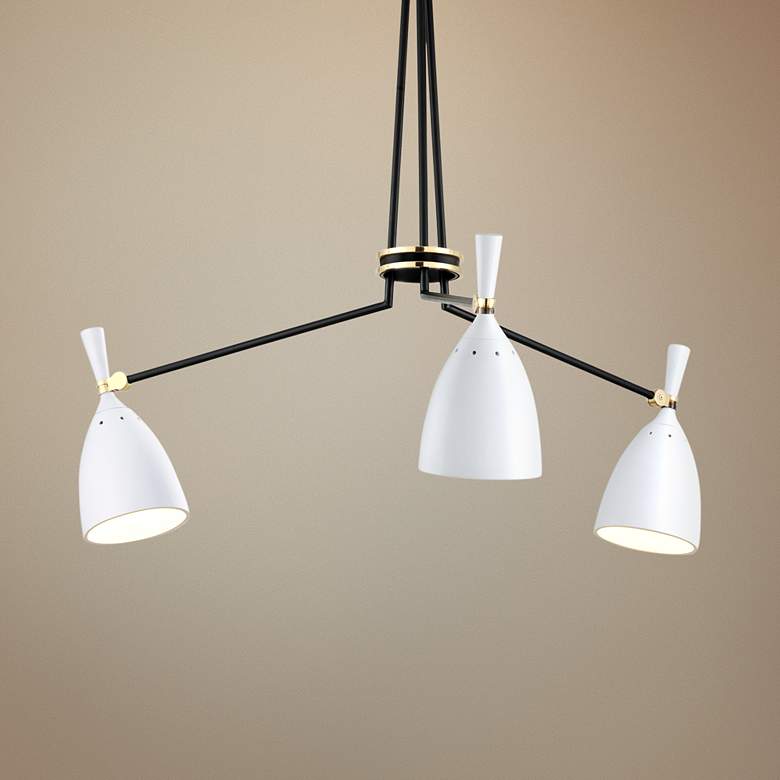 Image 1 Corbett Utopia 39 1/2 inchW Off-White 3-Light LED Chandelier