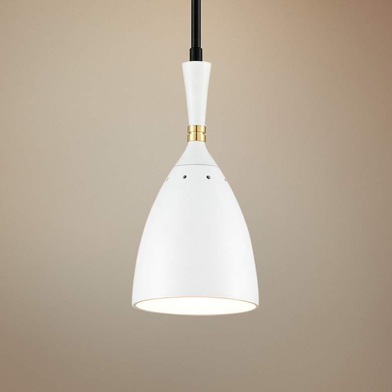 Image 1 Corbett Utopia 6" Wide Off-White LED Mini Pendant