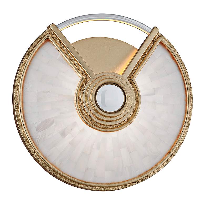 Image 1 Corbett Venturi 9 1/2" High Gold Leaf LED Wall Sconce