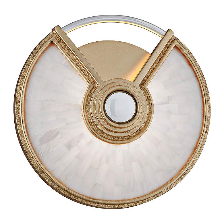 Image 1 Corbett Venturi 9 1/2 inch High Gold Leaf LED Wall Sconce