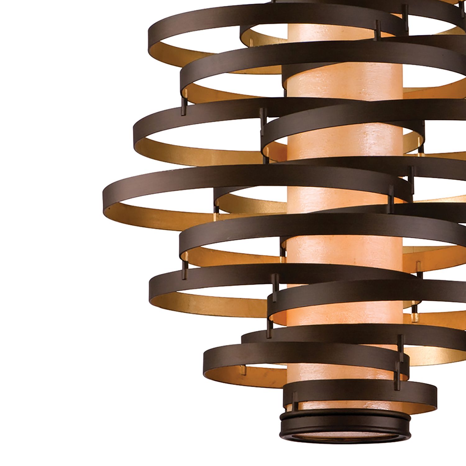 Image 2 Corbett Vertigo 30" Wide Bronze and Gold Leaf Chandelier more views