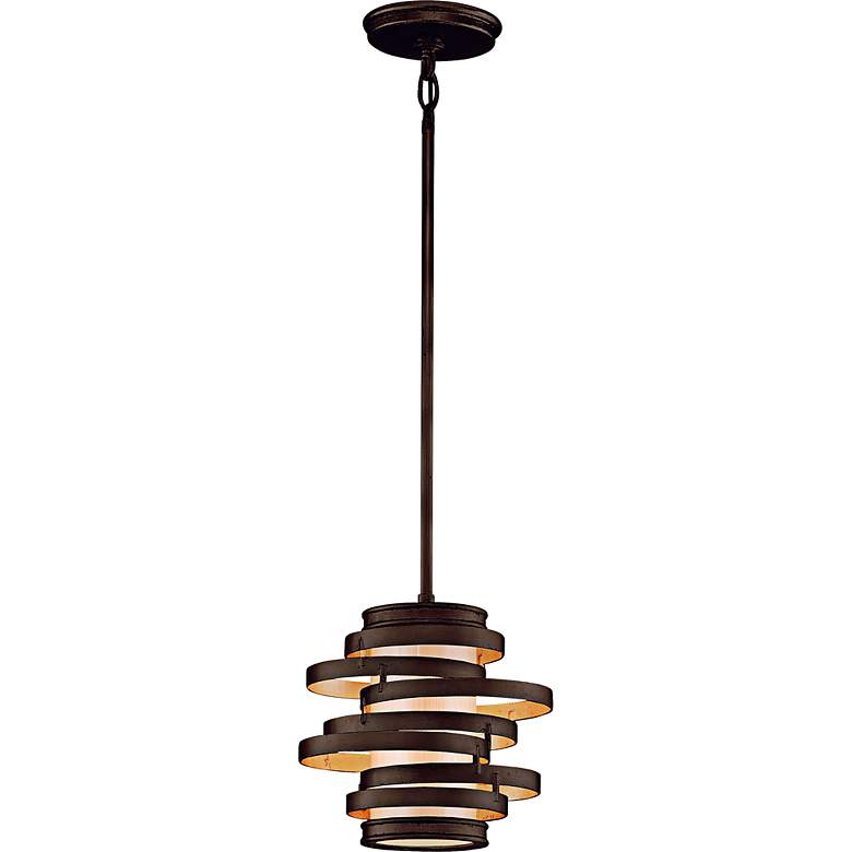 Image 2 Corbett Vertigo 9 1/4 inch Wide Dual-Tone Bronze Mini Pendant