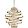 Corbett Vertigo Collection 2-Light Silver Pendant Chandelier