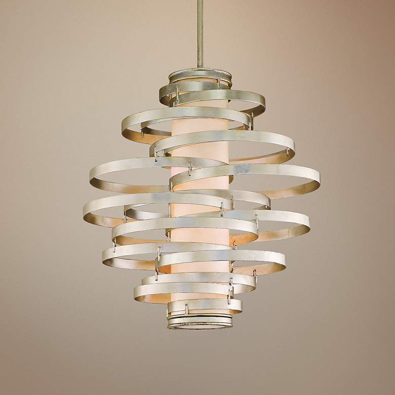 Image 1 Corbett Vertigo Collection 4-Light Silver Pendant Chandelier