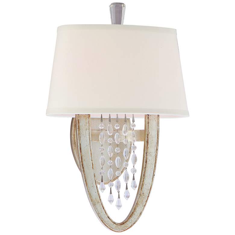 Image 1 Corbett Viceroy Collection 15" High Silver Leaf Wall Sconce