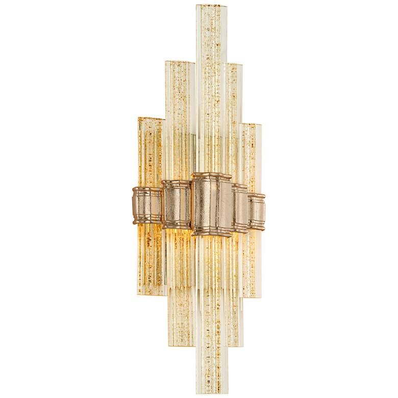 Image 1 Corbett Voila 20" High Gold Leaf LED Wall Sconce