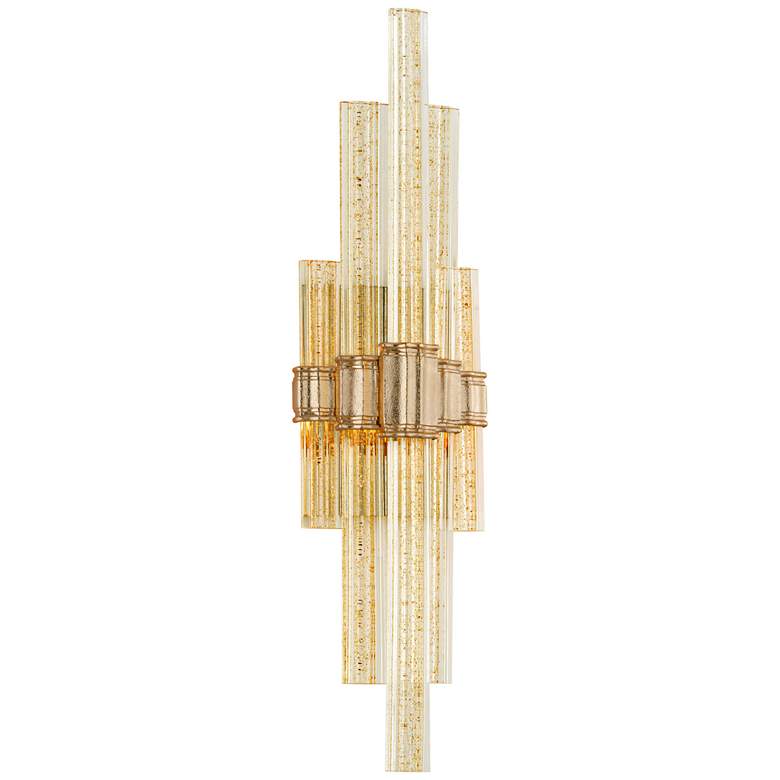 Image 1 Corbett Voila 27 1/4 inch High Gold Leaf LED Wall Sconce