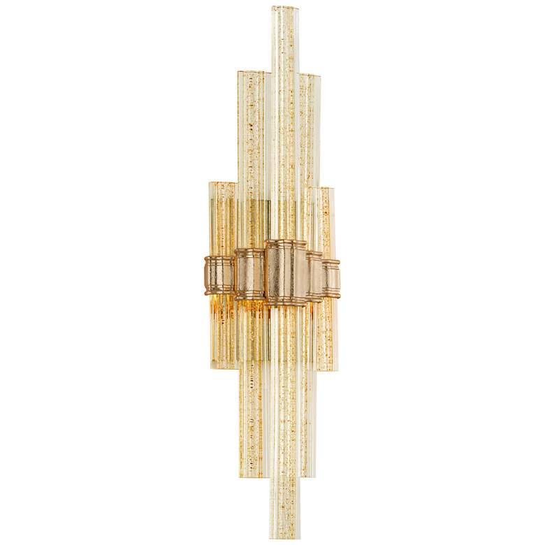 Image 1 Corbett Voila 27 1/4" High Gold Leaf LED Wall Sconce