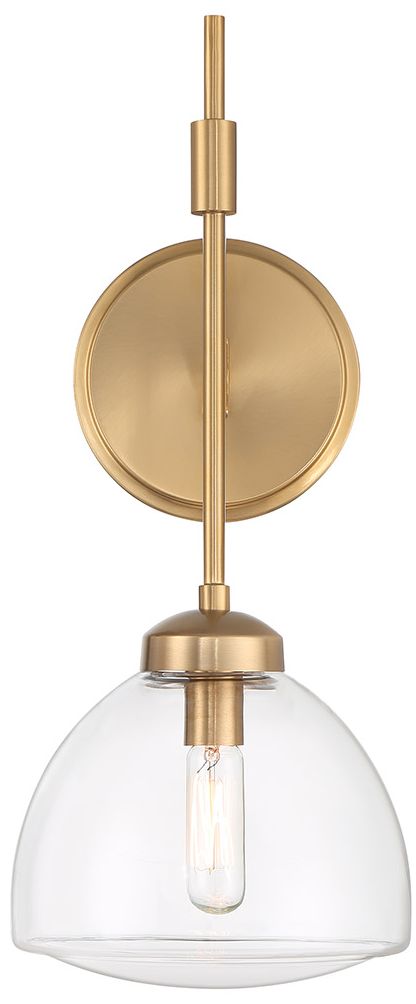 Image 3 Corbin 1-Light Wall Sconce in Warm Brass more views