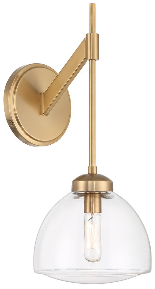 Image 4 Corbin 1-Light Wall Sconce in Warm Brass more views
