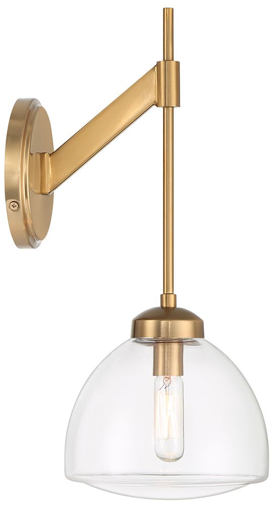 Image 5 Corbin 1-Light Wall Sconce in Warm Brass more views