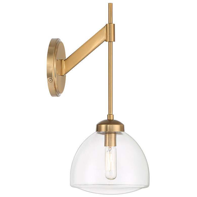 Image 5 Corbin 1-Light Wall Sconce in Warm Brass more views