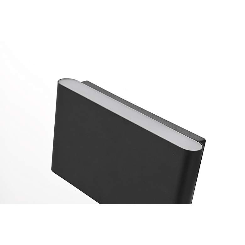 Image 4 Corbin 5" High Black LED Outdoor Wall Light more views
