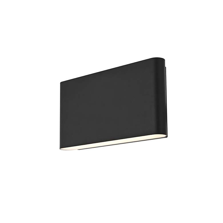 Image 7 Corbin 5" High Black LED Outdoor Wall Light more views