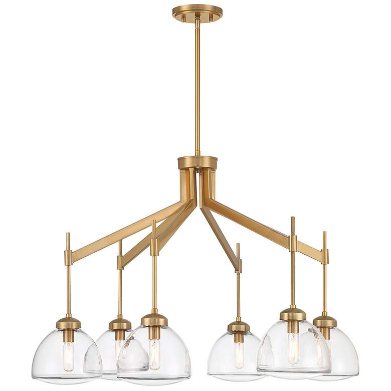 Image 1 Corbin 6-Light Chandelier in Warm Brass