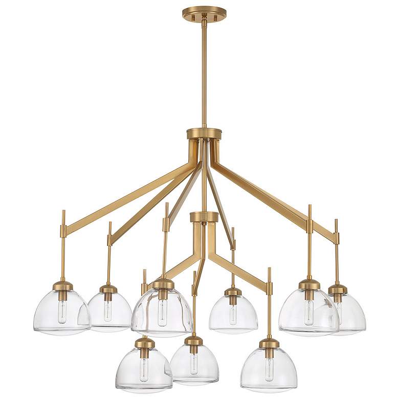 Image 2 Corbin 9-Light Chandelier in Warm Brass more views