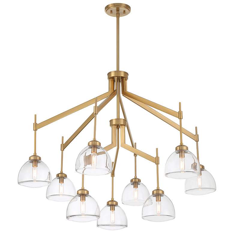 Image 3 Corbin 9-Light Chandelier in Warm Brass more views