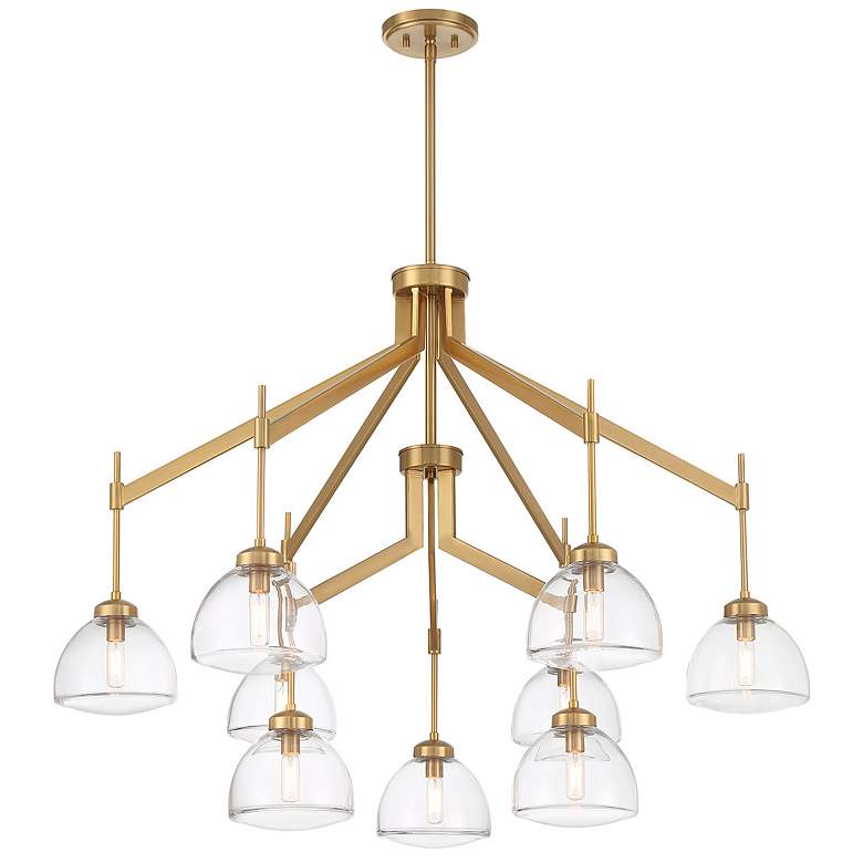 Image 5 Corbin 9-Light Chandelier in Warm Brass more views