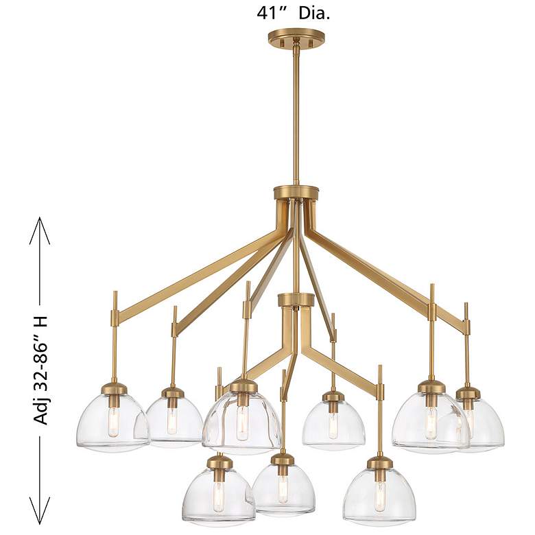 Image 6 Corbin 9-Light Chandelier in Warm Brass more views