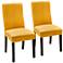 Corbin Orange Linen Upholstered Dining Chair Set of 2