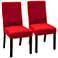 Corbin Red Linen Upholstered Dining Chair Set of 2