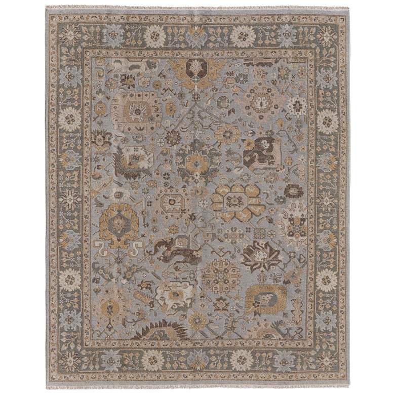 Image 1 Corbitt Traditional Oriental Hand Knotted Blue Area Rug 0612F