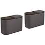 1_Corcoran 27 1/2" Wide Charcoal Console Tables Set of 2