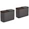 Corcoran 27 1/2" Wide Charcoal Console Tables Set of 2