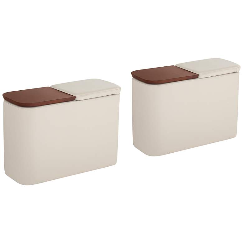 Image 1 Corcoran 27 1/2" Wide Taupe Console Tables Set of 2