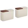 1_Corcoran 27 1/2" Wide Taupe Console Tables Set of 2