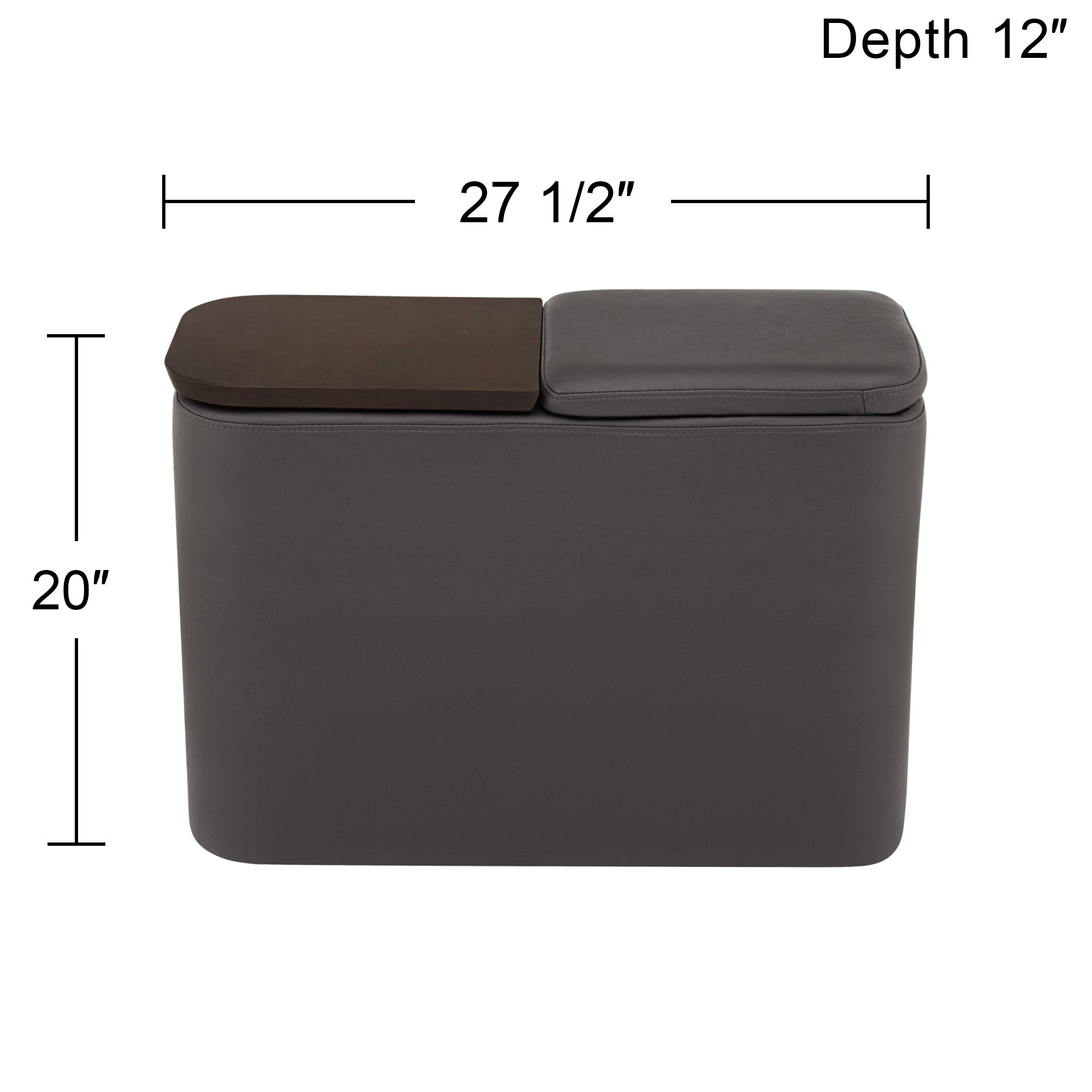 Corcoran 27 3/4" Wide Charcoal Black Modern Console Table