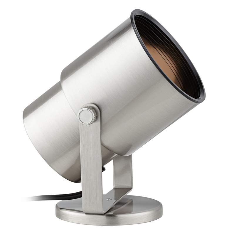 Image 1 Cord-n-Plug 8" High Brushed Nickel Uplight with PAR20 LED Bulb