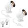 Cord-n-Plug White 3000K LED Accent Uplight Set of 2