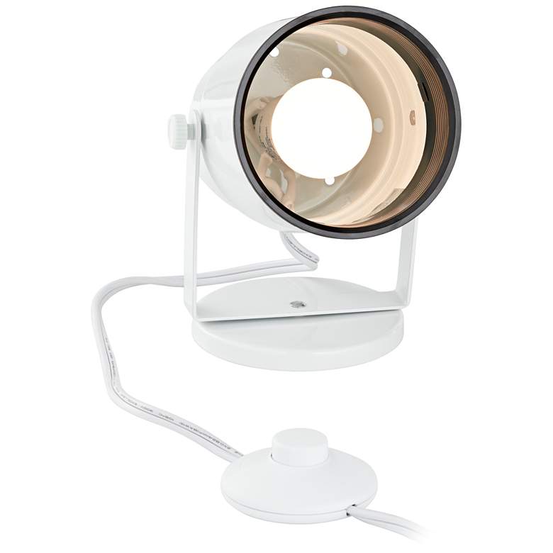 Image 5 Cord-n-Plug White Accent Uplight with Foot Switch more views