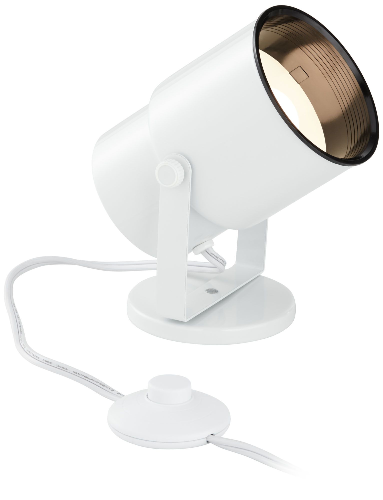 Cord-n-Plug White LED Accent Uplight with Foot Switch