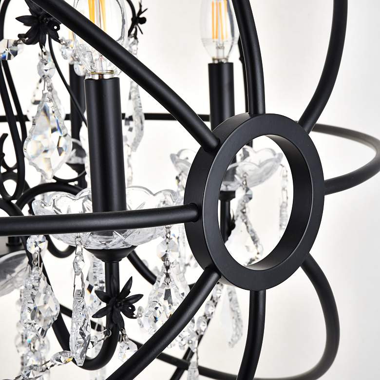 Image 5 Cordelia 25 1/2" Wide Black Iron 6-Light Orb Chandelier more views