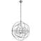 Cordelia 25 1/2" Wide Chrome Iron 6-Light Orb Chandelier
