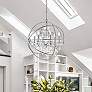 2_Cordelia 25 1/2" Wide Chrome Iron 6-Light Orb Chandelier
