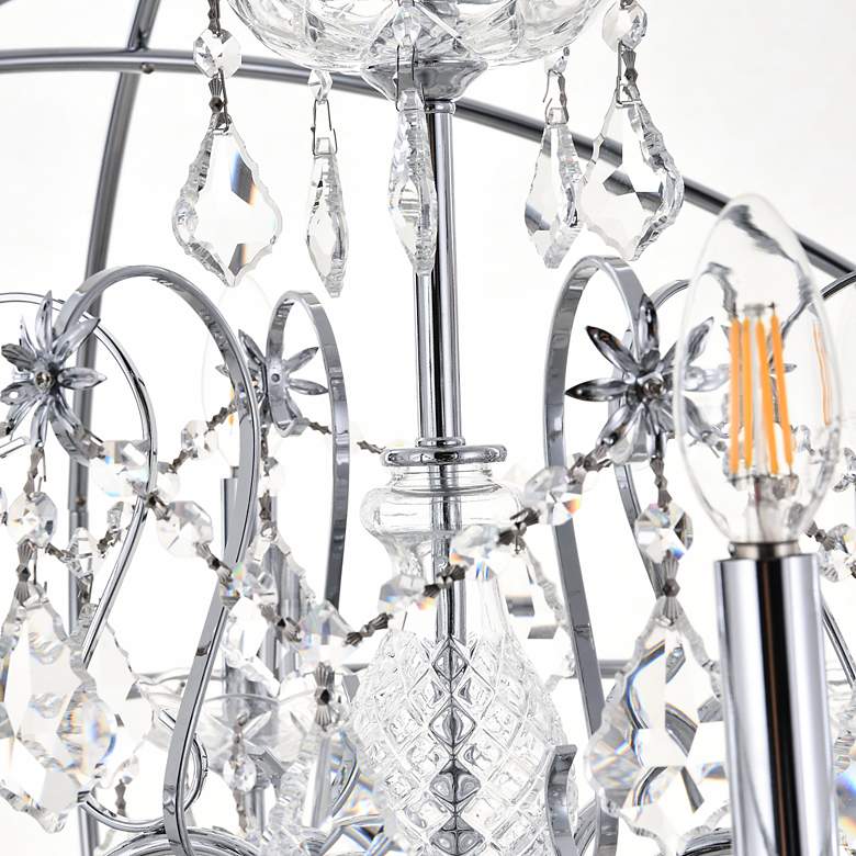 Image 5 Cordelia 25 1/2" Wide Chrome Iron 6-Light Orb Chandelier more views