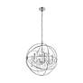 5_Cordelia 25 1/2" Wide Chrome Iron 6-Light Orb Chandelier more views