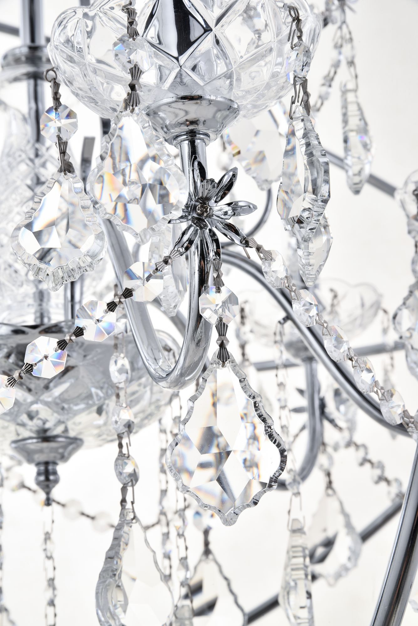 Cordelia 25 1/2" Wide Chrome Iron 6-Light Orb Chandelier in scene