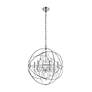 Cordelia 25 1/2" Wide Chrome Iron 6-Light Orb Chandelier in scene